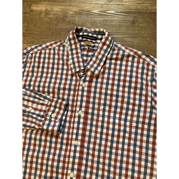 Tailor Vintage Other - Tailor Vintage Performance Mens XL‎ Blue Red Check plaid Stretch